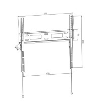 STAFFA TV/MONITOR 32/55 VESA 50KG MAX50KG/400*400 27MM DISTANZA MURO