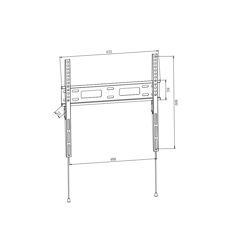 STAFFA TV/MONITOR 32/55 VESA 50KG MAX50KG/400*400 27MM DISTANZA MURO