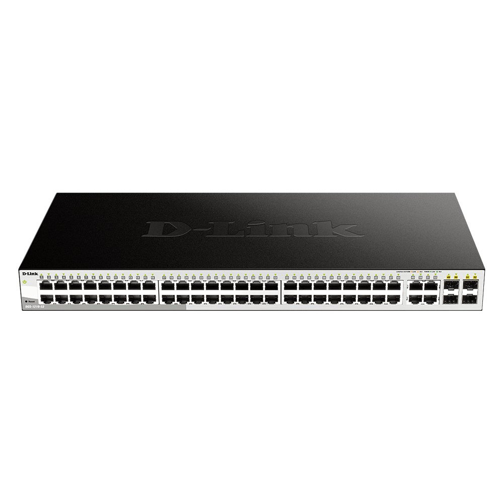 D-Link DGS-1210-52 switch di rete Gestito L2 Gigabit Ethernet (10/100/1000) 1U Nero