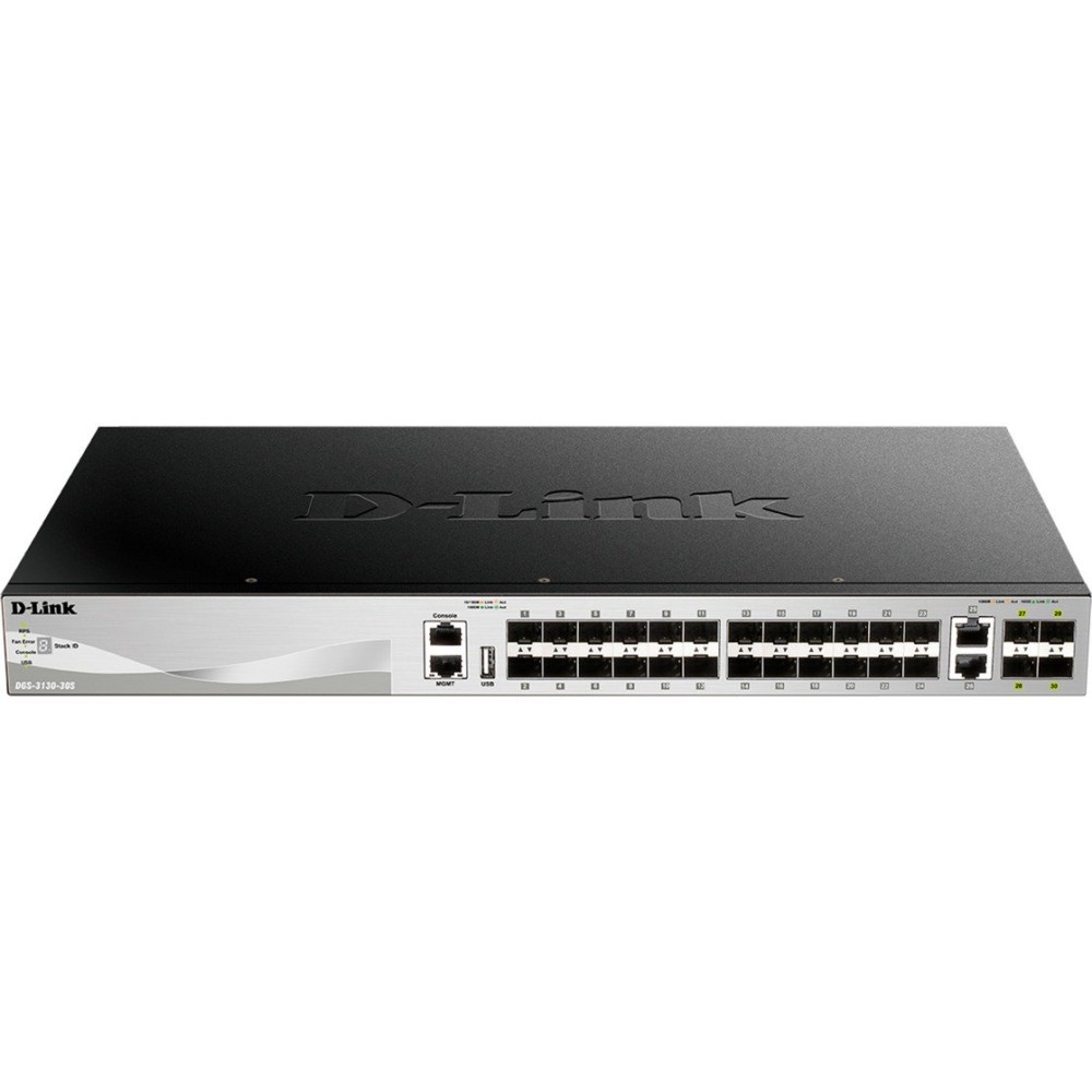 D-Link DGS-3130-30S/E switch di rete Gestito L3 10G Ethernet (100/1000/10000) Grigio, Interruttore