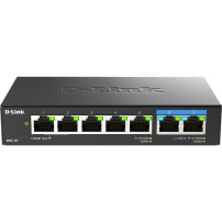 D-Link DMS-107/E switch di rete Non gestito Gigabit Ethernet (10/100/1000) Nero, Interruttore