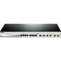 D-Link DXS-1210-12TC/E switch di rete Gestito L2 10G Ethernet (100/1000/10000) 1U Nero, Argento, Interruttore