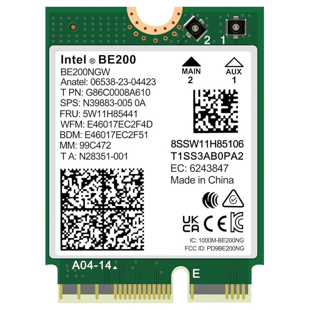 Intel® Wi-Fi 7 BE200 vPro, Adattatore Wi-Fi