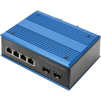 Digitus Gigabit Ethernet PoE industriale 4+2 porte, Interruttore