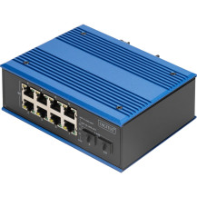 Digitus Switch Gigabit Ethernet PoE industriale 8+2 porte, Interruttore