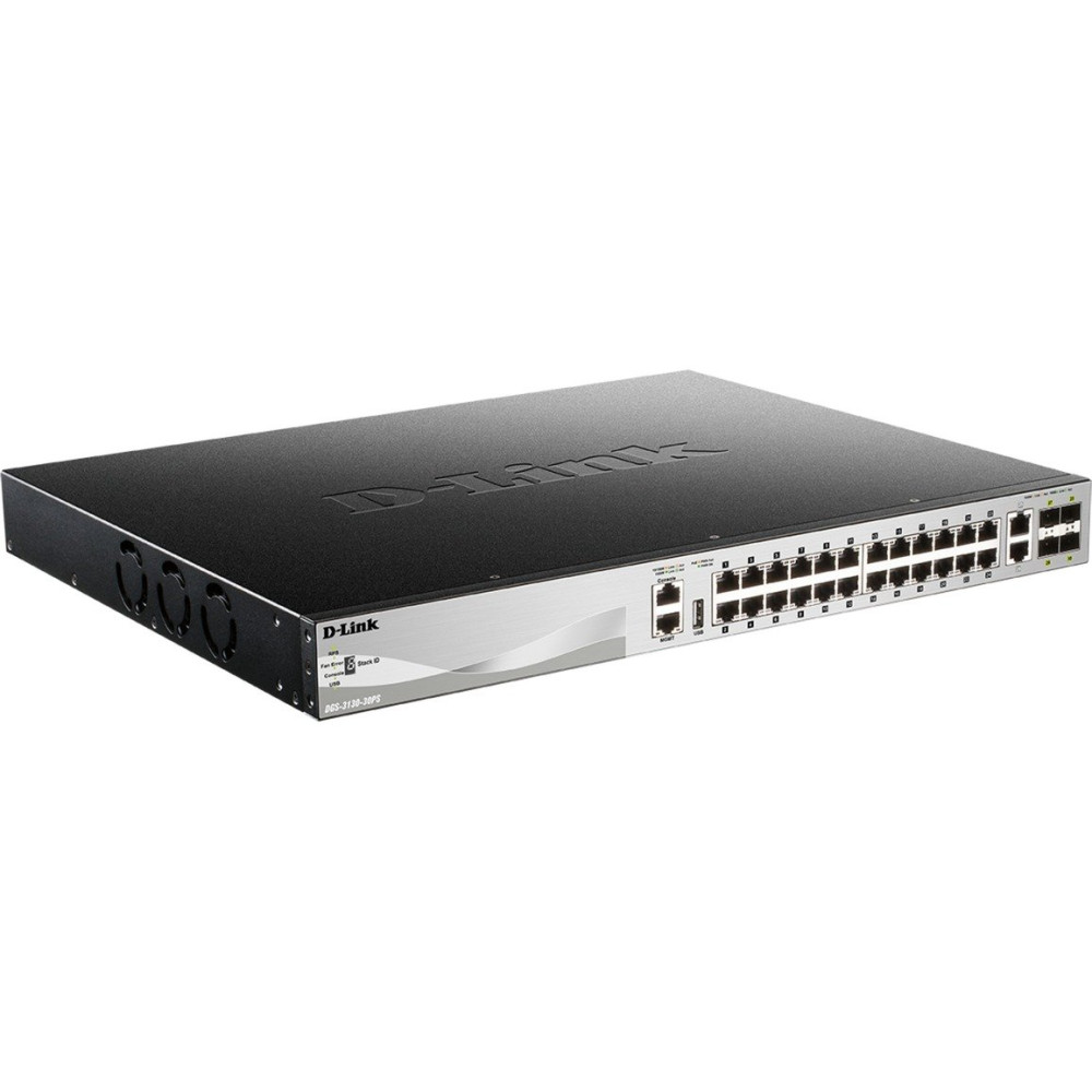 D-Link DGS-3130-30PS/E switch di rete Gestito L3 Gigabit Ethernet (10/100/1000) Supporto Power over Ethernet (PoE) Grigio, Inter