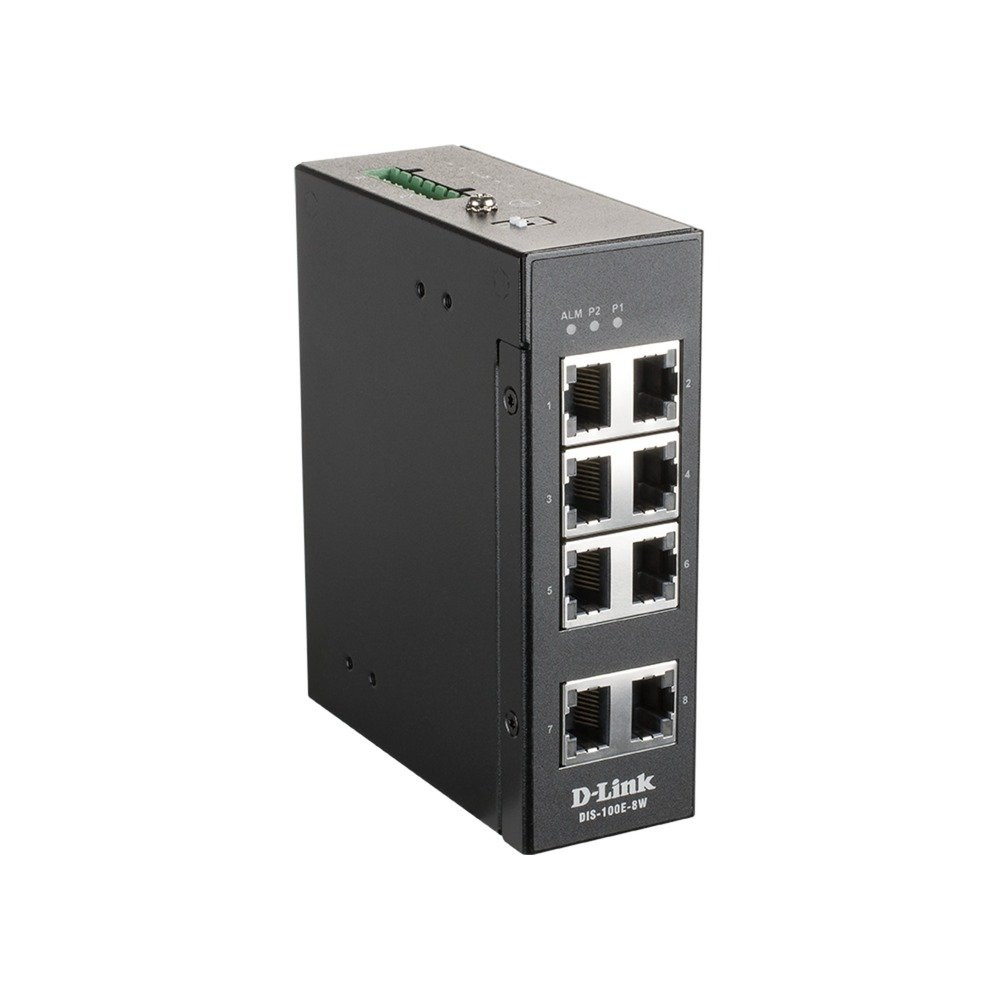 D-Link DIS-100E-8W switch di rete Non gestito L2 Fast Ethernet (10/100) Nero, Interruttore