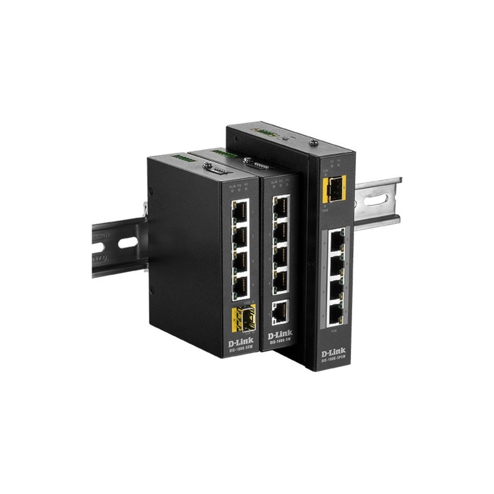 D-Link DIS‑100G‑5PSW Non gestito L2 Gigabit Ethernet (10/100/1000) Supporto Power over Ethernet (PoE) Nero, Interruttore