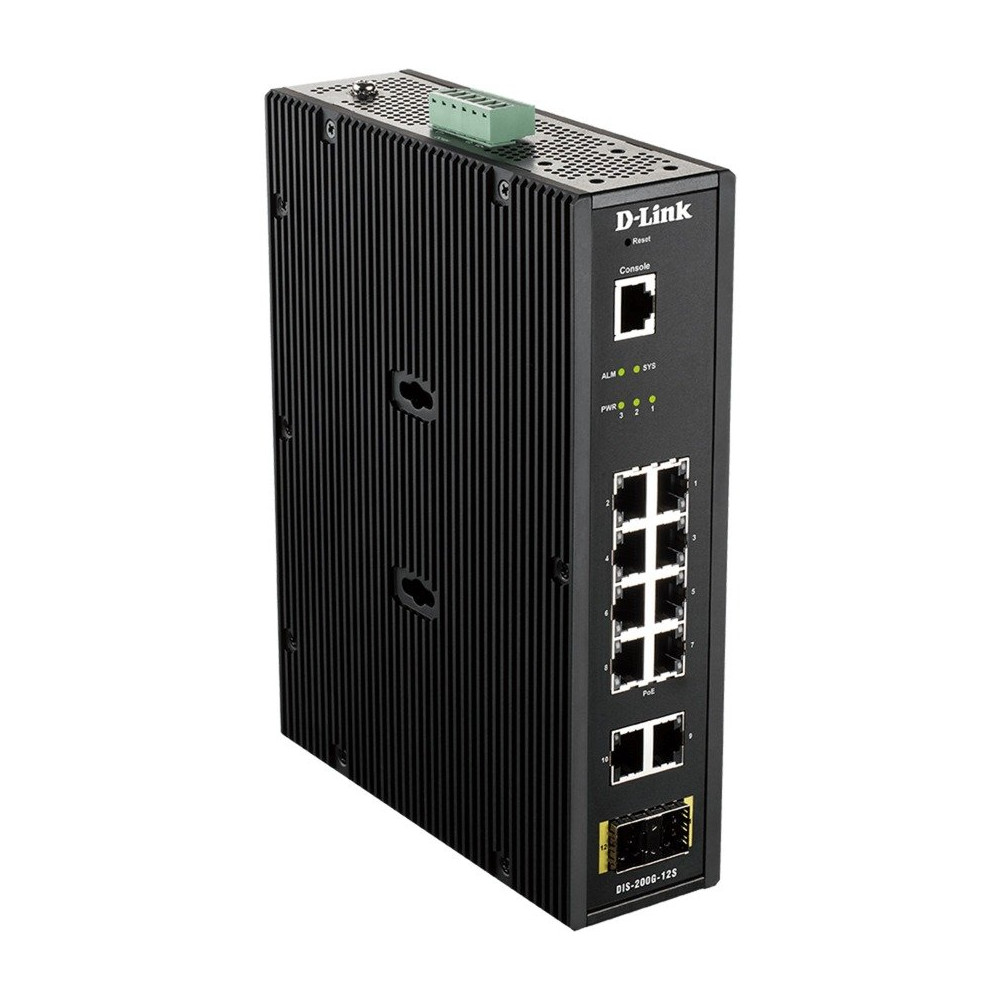 D-Link DIS-200G-12S switch di rete Gestito L2 Gigabit Ethernet (10/100/1000) Nero, Interruttore
