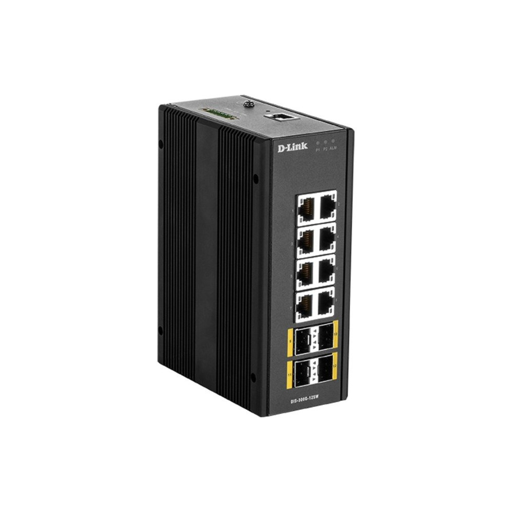 D-Link DIS‑300G‑12SW Gestito L2 Gigabit Ethernet (10/100/1000) Nero, Interruttore
