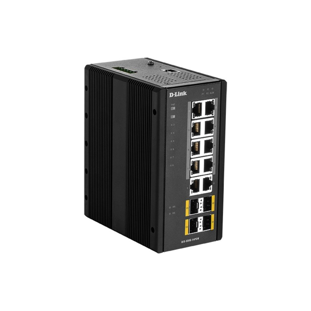 D-Link DIS‑300G‑14PSW Gestito L2 Gigabit Ethernet (10/100/1000) Supporto Power over Ethernet (PoE) Nero, Interruttore