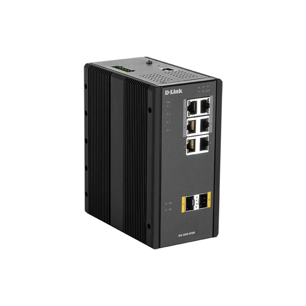 D-Link DIS‑300G‑8PSW Gestito L2 Gigabit Ethernet (10/100/1000) Supporto Power over Ethernet (PoE) Nero, Interruttore