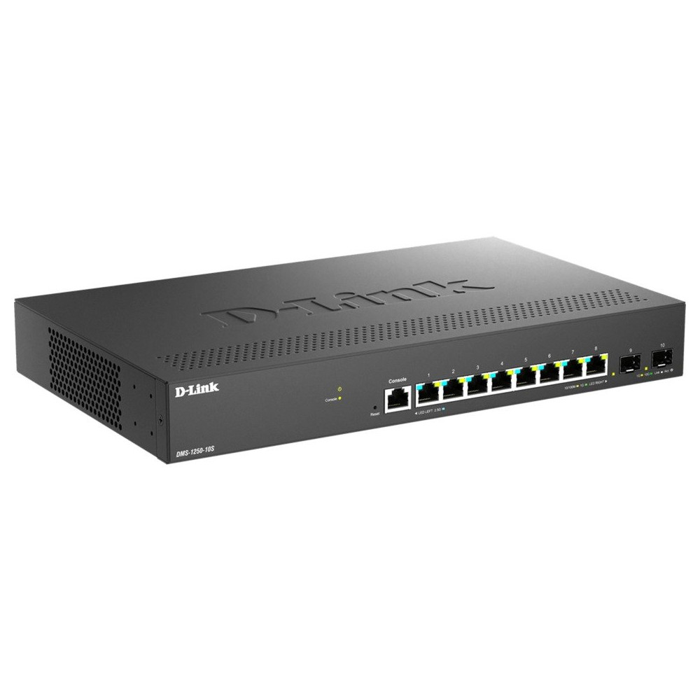 D-Link DMS-1250-10S/E switch di rete Gestito 2.5G Ethernet (100/1000/2500) Nero, Interruttore