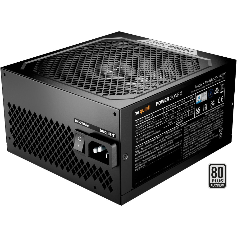 be quiet! POWER ZONE 2 1000W alimentatore per computer 20+4 pin ATX ATX Nero, Alimentatore PC
