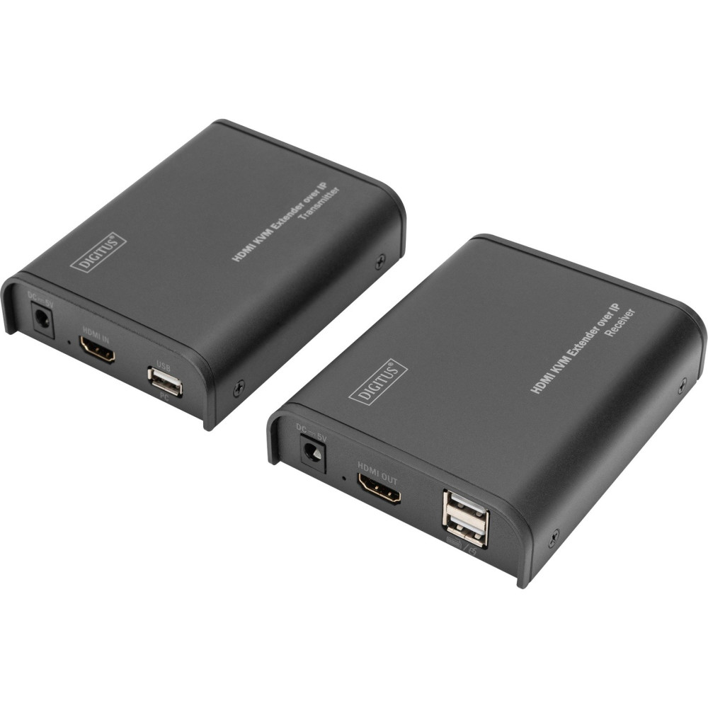 Digitus Set di extender KVM HDMI IP, Switch KVM