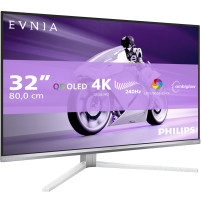 Philips Evnia 8000 32M2N8900/00 Monitor PC 80 cm (31.5") 3840 x 2160 Pixel 4K Ultra HD QD-OLED Bianco, Monitor di gioco