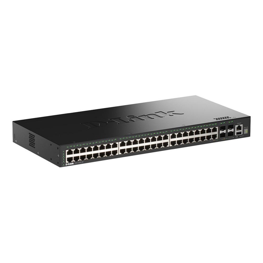 D-Link DGS-1530-52/E switch di rete Gestito L2 Gigabit Ethernet (10/100/1000) Nero, Interruttore