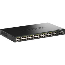 D-Link DGS-1530-52P/E switch di rete Gestito L2 Gigabit Ethernet (10/100/1000) Supporto Power over Ethernet (PoE) Nero, Interrut
