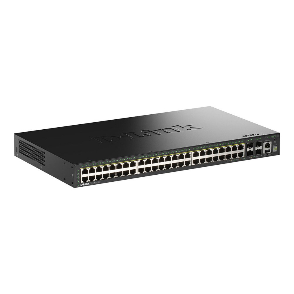 D-Link DGS-1530-52P/E switch di rete Gestito L2 Gigabit Ethernet (10/100/1000) Supporto Power over Ethernet (PoE) Nero, Interrut