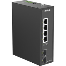 D-Link DIS-100G-06 switch di rete Non gestito L2 Gigabit Ethernet (10/100/1000) DIN rail Nero, Interruttore