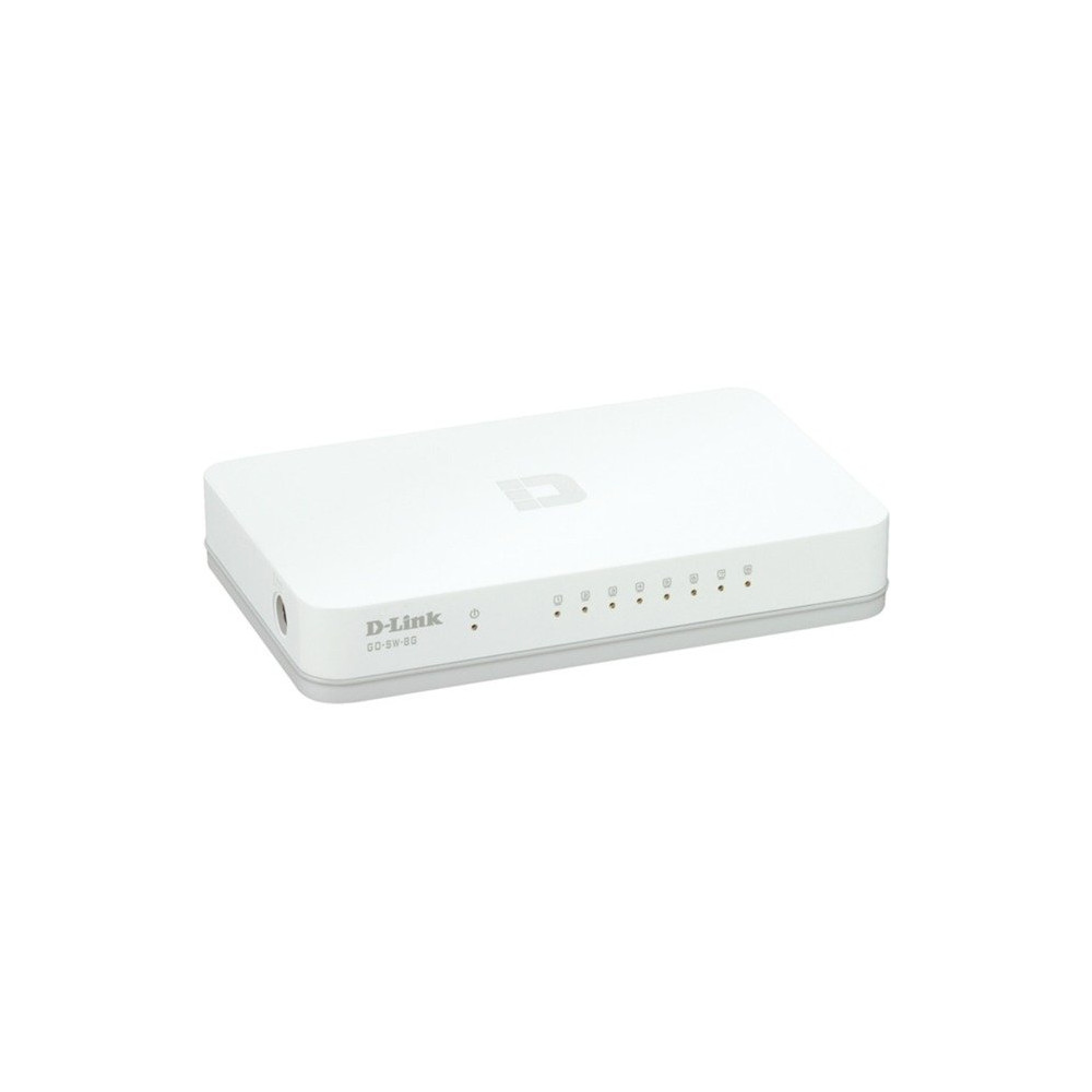 D-Link GO-SW-8G/E switch di rete Non gestito Gigabit Ethernet (10/100/1000) Bianco, Interruttore