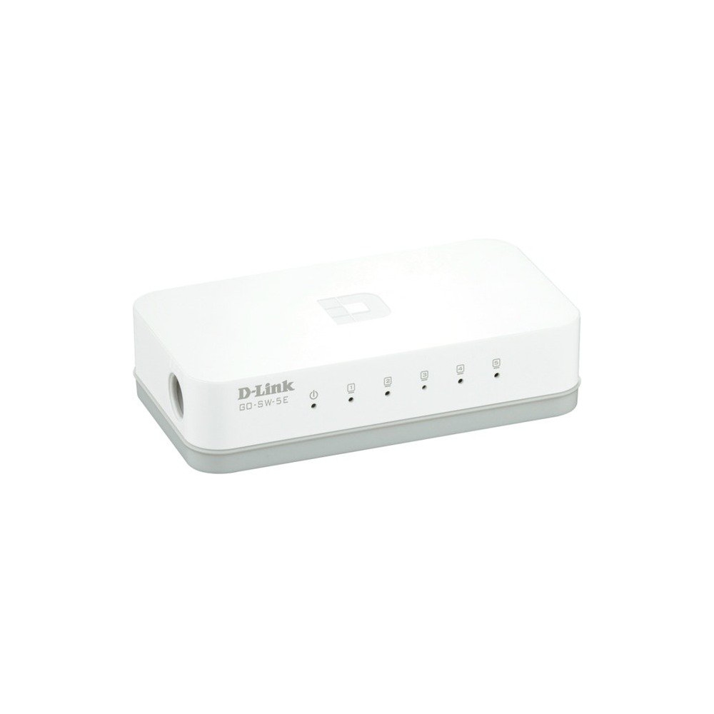 D-Link GO-SW-5E/E switch di rete Non gestito Fast Ethernet (10/100) Bianco, Interruttore