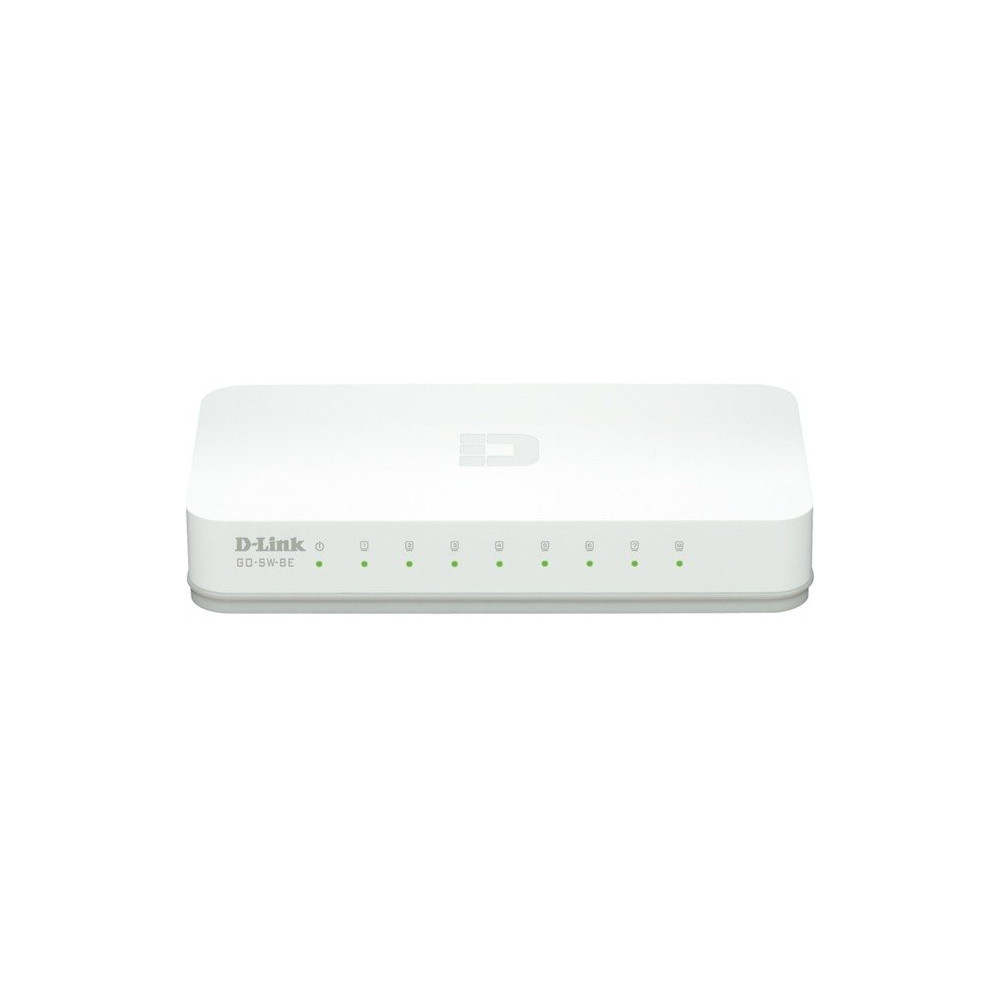D-Link GO-SW-8E/E switch di rete Non gestito Fast Ethernet (10/100) Bianco, Interruttore