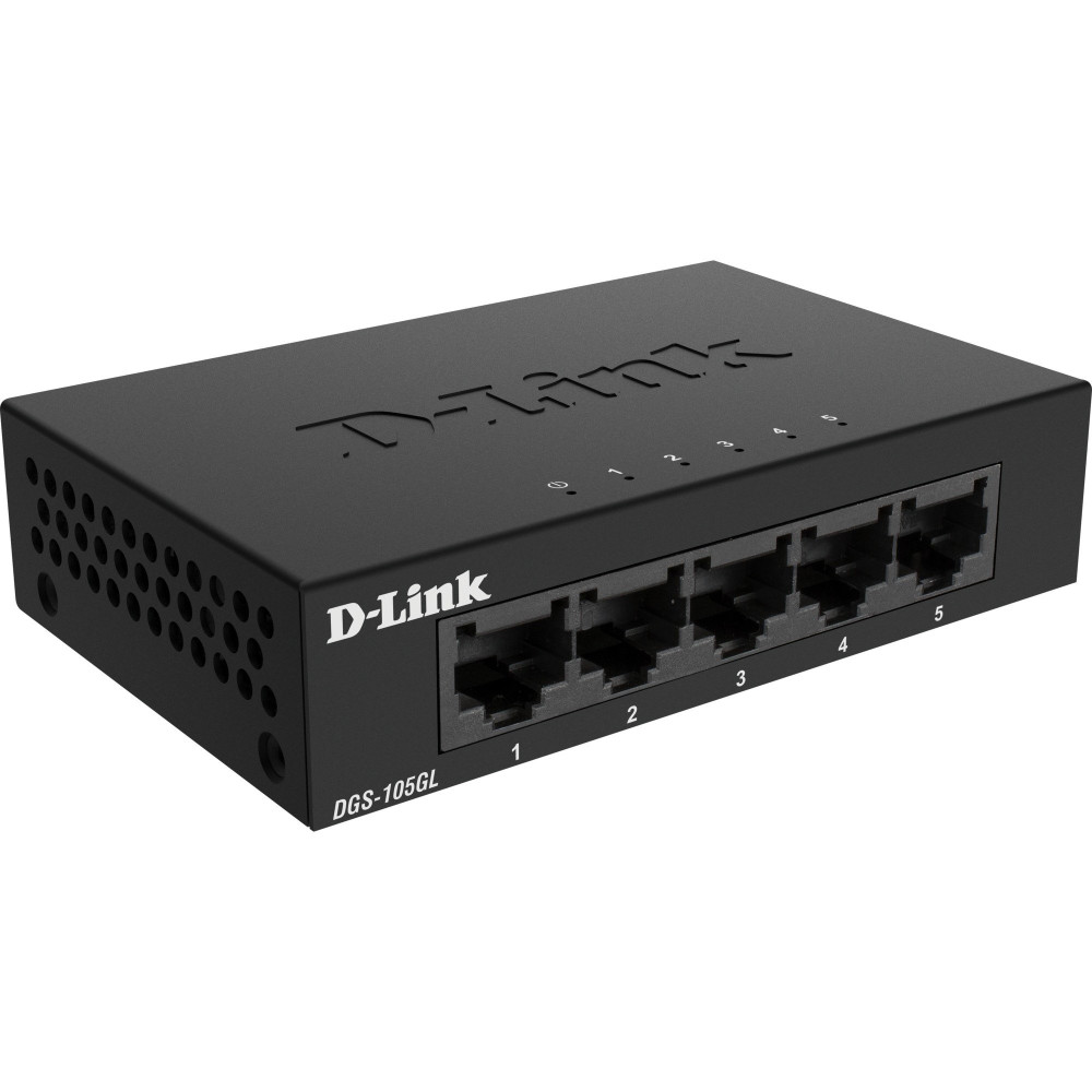D-Link DGS-105GL/E switch di rete Non gestito Gigabit Ethernet (10/100/1000) Nero, Interruttore