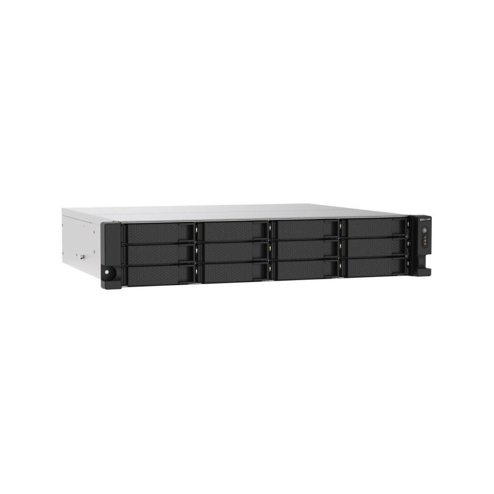 QNAP TS-1273AU-RP-8G server NAS e di archiviazione Armadio (2U) Ryzen Embedded V1500B 8 GB DDR4 0 TB QNAP QTS Alluminio, Nero