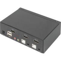 Digitus Switch KVM, 2 porte, schermo singolo 4K, HDMI®