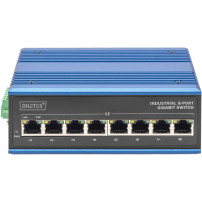 Digitus DN-651121 switch di rete Gigabit Ethernet (10/100/1000) Supporto Power over Ethernet (PoE) Nero, Blu, Interruttore