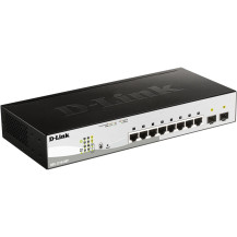 D-Link DGS-1210-08P Gestito L2 Gigabit Ethernet (10/100/1000) Supporto Power over Ethernet (PoE) Nero, Interruttore