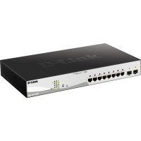 D-Link DGS-1210-10MP Gestito L2 Gigabit Ethernet (10/100/1000) Supporto Power over Ethernet (PoE) Nero, Grigio, Interruttore