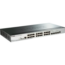 D-Link DGS-1510-28P switch di rete Gestito L3 Gigabit Ethernet (10/100/1000) Supporto Power over Ethernet (PoE) Nero, Interrutto