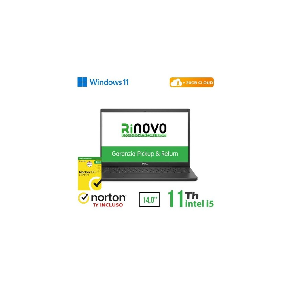 NB DELL RINOVO REFURBISHED Latitude 3420 5420 RN42522317 14" i5-11xxU 8GB SSD 256GB  W11P CLOUD 20GB + NORTON RN42522317 DELL RE
