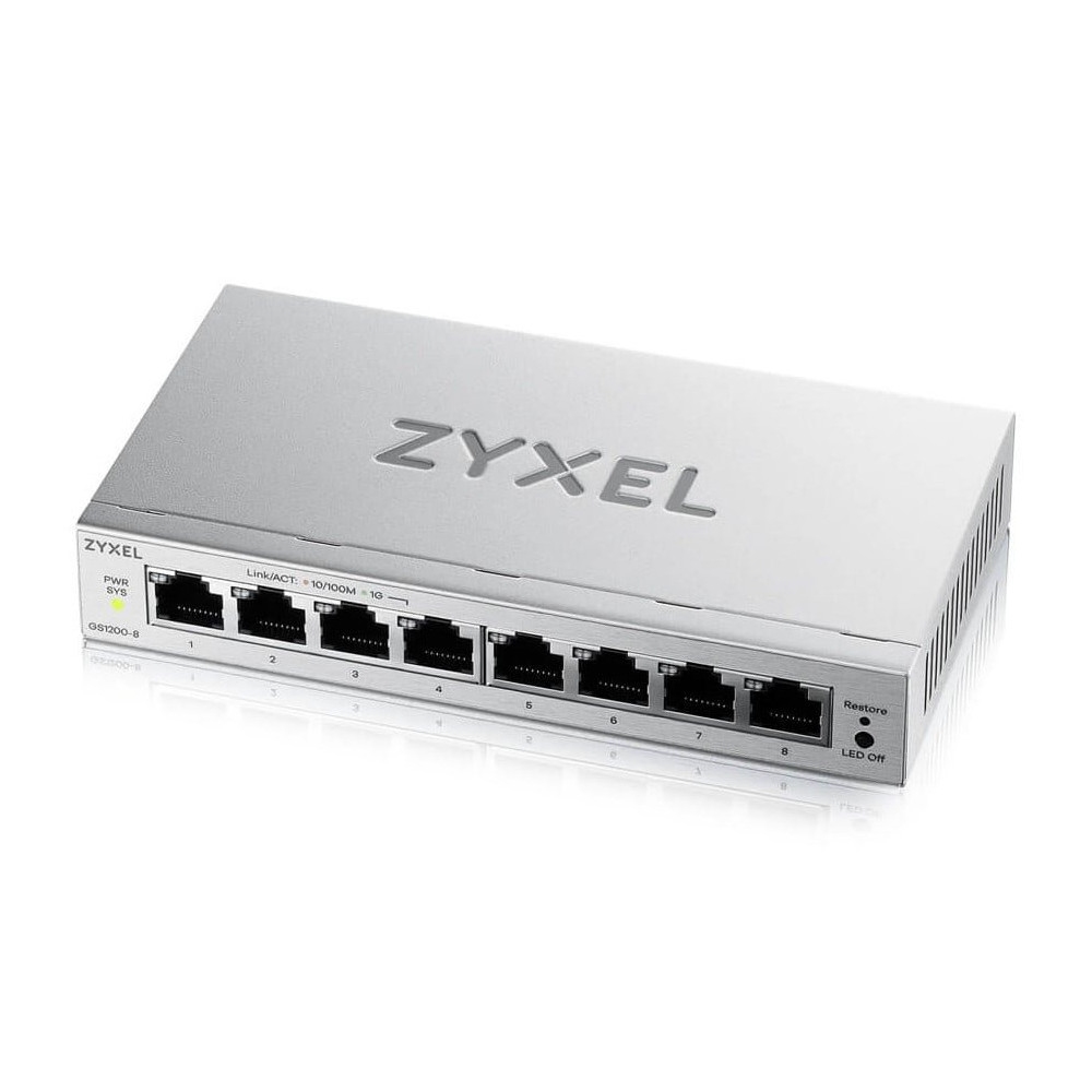 Zyxel GS1200-8V3 8P Gigabit Switch, Interruttore