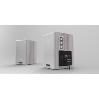 CASSE ACUSTICHE PREAMPLIFICATE EMPIRE 64W BIANCO, SUPPORTO DI MONTAGGIO A PARETE, 2 INGRESSI AUDIO RCA STEREO EMSP.WB64WHITE EMP