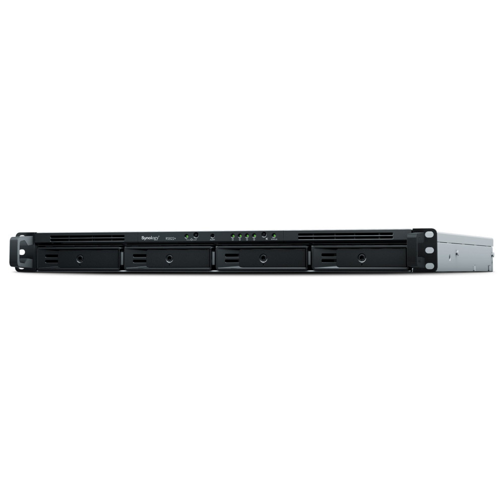 NAS RACK 1U SYNOLOGY RS822RP+ 4XHDD NOHDD 3.5''/2.5'' SATA 4P 1GBe 2GB RAM CPU 4C 2.2 GHz AMD Ryzen V1500B 2X150W RS822RP+ SYNOL