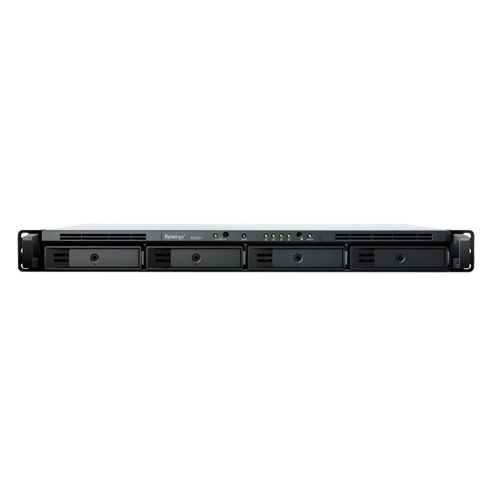 NAS RACK 1U SYNOLOGY RS422+ 4XHDD NOHDD 3.5''/2.5'' SATA 2P 1GBe 2GB RAM CPU 2C 2.6 GHz AMD Ryzen R1600 1X100W RS422+ SYNOLOGY