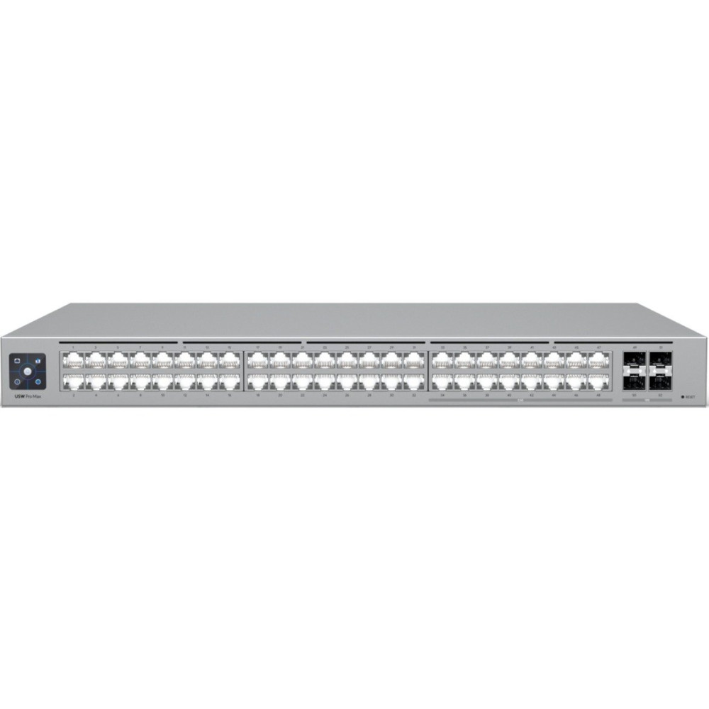 Ubiquiti Switch USW-Pro-Max-48-EU UniFi 48 Porte Lan Gigabit) Budget 600W + 4 Porte 10G SFP+ L3 USW-Pro-Max-48-EU UBIQUITI