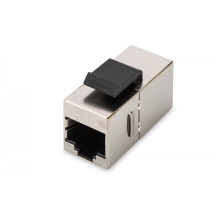 ADATTATORE DIGITUS KEYSTORE JACK SCHERMATO X COLLEGARE 2 CAVI RETE CAT.5E 2connett 8POLI RJ45 CON GANCI PER PANNELLI/PRESE MURO 