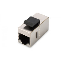 ADATTATORE DIGITUS KEYSTORE JACK SCHERMATO X COLLEGARE 2 CAVI RETE CAT.5E 2connett 8POLI RJ45 CON GANCI PER PANNELLI/PRESE MURO 
