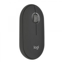 MOUSE LOGITECH "PEBBLE MOUSE 2 M350S" WIRELESS USB+BLUETOOTH Ambidestro GRAFITE BITONALE 910-007015 910-007015 LOGITECH