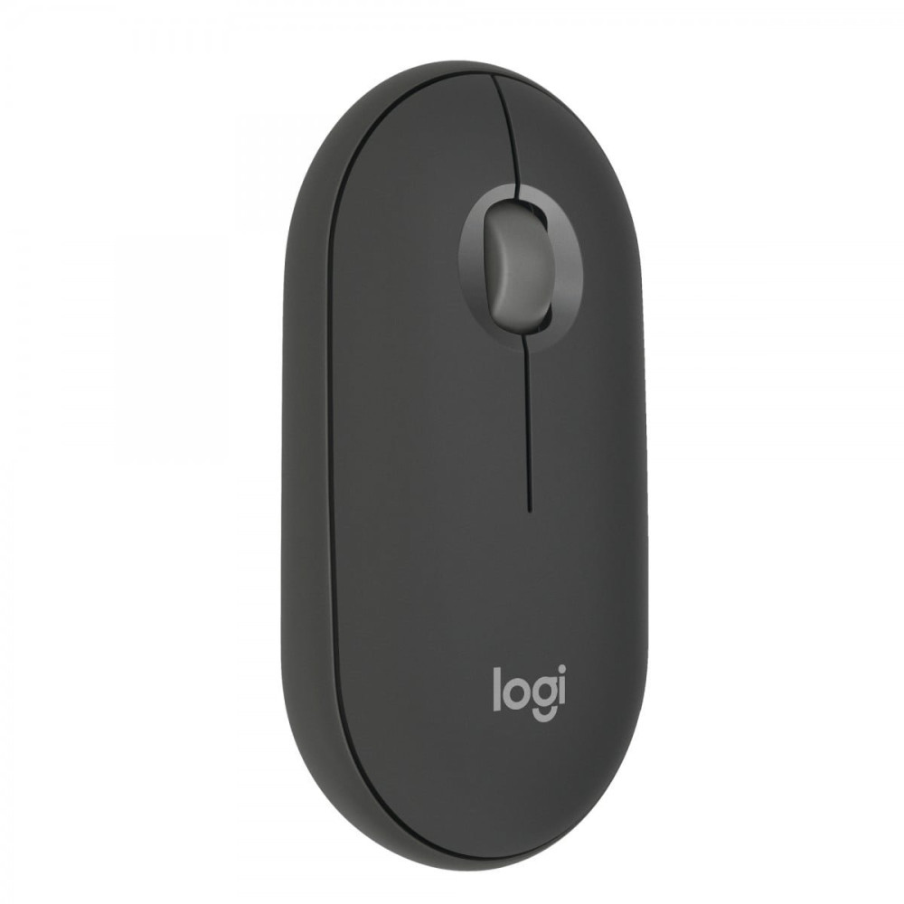 MOUSE LOGITECH "PEBBLE MOUSE 2 M350S" WIRELESS USB+BLUETOOTH Ambidestro GRAFITE BITONALE 910-007015 910-007015 LOGITECH