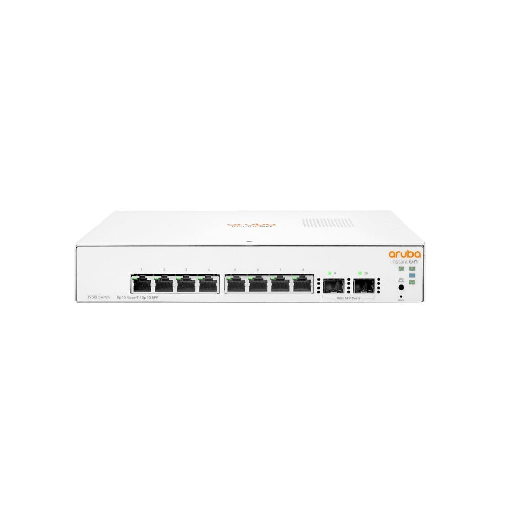 HPE Networking Instant On Switch Series 1930 JL680A 8G MANAGED 8XRJ45 10/100/1000 + 2SFP 1GBE GARANZIA A VITA JL680A HPE