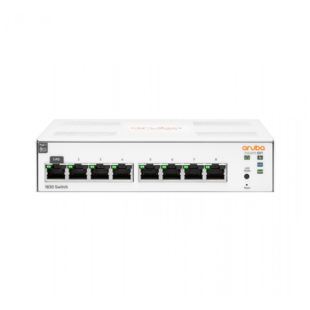 HPE Networking Instant On Switch Series 1830 JL810A 8G MANAGED 8XRJ45 10/100/1000 GARANZIA A VITA JL810A HPE