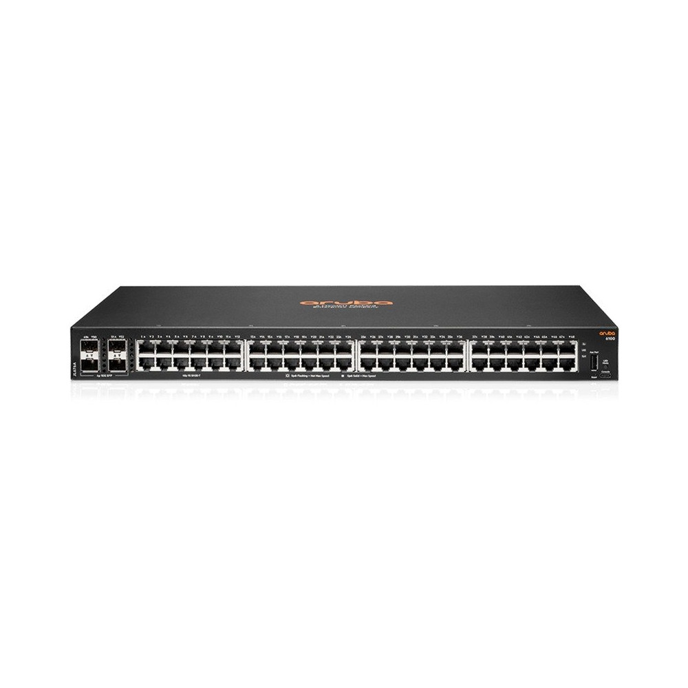 SWITCH HPE JL676A ARUBA 6100 48 PORTE 10/100/1000 + 4X 1GB/10GB SFP+ GAR A VITA JL676A HPE