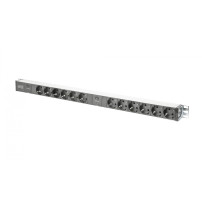 MULTIPRESA IN ALLUMINIO CON 12 PRESE SU 2 CIRCUITI PER ARMADI RACK DN95405 DIGITUS