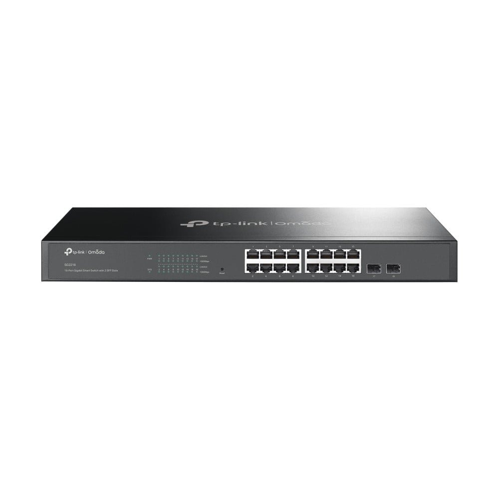 SWITCH TP-LINK SG2218 16P LAN GIGABIT SMART SWITCH 10/100/1000Mbps RJ451U 19-inch Rack-mountable, 2 GIGABIT SFP slots SG2218 TP-