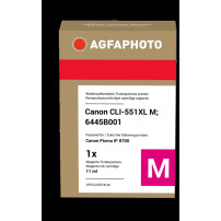 compatibile con Canon CLI-551M XL magenta (6445B001)  Agfa Photo APCCLI551XLM magenta Cartuccia d'inchiostro